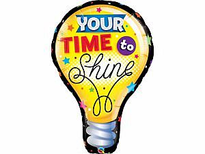 Fóliový balónek Žárovka YOUR TIME TO SHINE 102cm