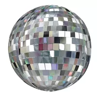 Fóliový balonek 3D třpytivá Disco koule 40cm