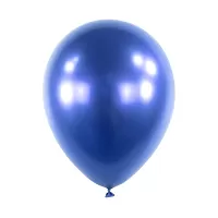 Dekorační chromový balonek modrý 30 cm - 50 ks