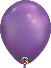 Balónek Qualatex CHROME 11"/28cm fialový (100ks v balení)