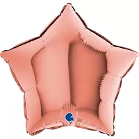 Fóliový balónek Hvězda rosegold 46cm