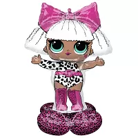 AirLoonz - stojící obří balónek LOL Glam Diva - 119 cm
