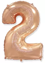 Foliová číslice - rosegold 2 102cm