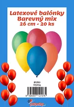 Latexové balonky - #080 Barevný mix 20 ks