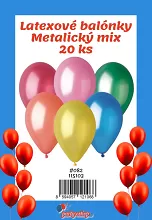Latexové balonky - #082 Metalický mix 20 ks