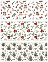 Balicí papír vánoční barevný mix motivů 200 × 70 cm
