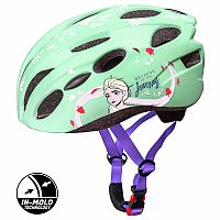 Cyklistická helma Frozen 2, zelená, M 52-56cm IN-MOLD