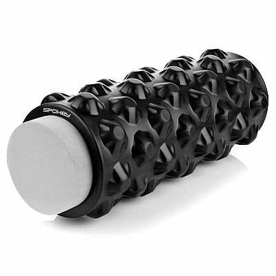 Spokey ROLL Masážní fitness válec 2v1, 33 cm, černý