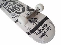 ACRA S3 Skateboard závodní s protismykem bílý 78 x 20 cm