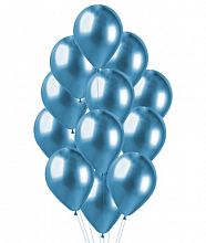 Balonkový buket Chrome Blue - 12 ks