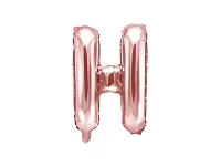 Foliové písmeno H rose gold 35 cm