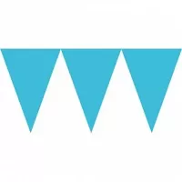 Vlaječková girlanda světle modrá 450 cm