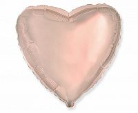 Foliový balonek srdce rose gold 45 cm - Nebalený