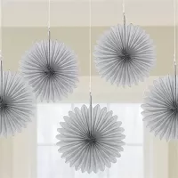 Dekorační rozeta stříbrné 15 cm - 5 ks