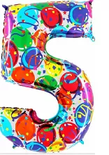 Foliová číslice - balonková 5 102cm