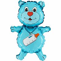 Fóliový balónek MINI Medvídě Modré 35cm