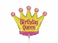 Fóliový balónek MINI Narozeninová Královna 35cm