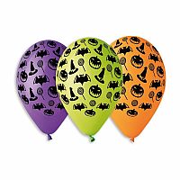 Balónek pastel 30 cm Halloween potisk