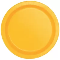EKO Talířky papírové - žluté 23cm 8ks