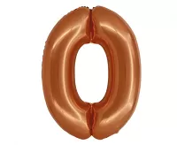 Foliová číslice - Měděná 0 - 76 cm