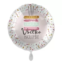 Foliový balonek Všetko najlepšie SK 43cm