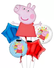 Sada balonků Prasátko Pepina 5 ks