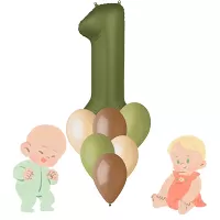 Sada balónků První narozeniny - neutrální chlapecké 7ks