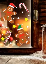 Vánoční gelové dekorace na okno - Roztomilé perníčky