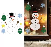 Vánoční gelové dekorace na okno - Sněhulák