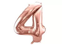 Foliová číslice - rose gold 4 - 86 cm
