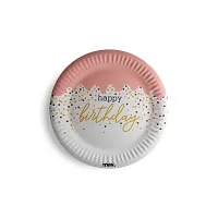 Papírové talíře Rosegold dort 18cm - 8ks