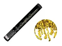 Vystřelovací konfety - zlaté serpentiny 40 cm