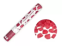 Vystřelovací konfety tmavě červené lístky růží 40 cm