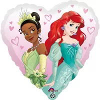 Foliový balonek srdce Disney princezny 43 cm