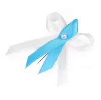 Svatební vývazek tyrkysovo-bílý