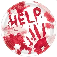 Papírové talíře Halloween Help 23 cm - 8 ks - EKO