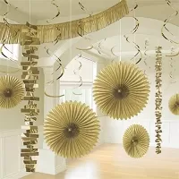 Dekorační party sada zlatá 18 ks