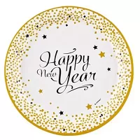 Papírové talíře Happy New Year 23 cm - 8 ks