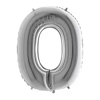 Foliové písmeno O stříbrné 102 cm