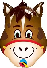 Fóliový balónek MINI Koník Hlava 35cm