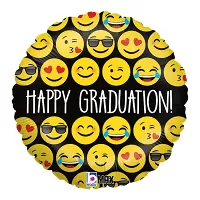 Fóliový balónek Emoji Graduation Kruh 46cm