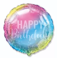 Fóliový balónek Kruh - Duhové HB 45cm
