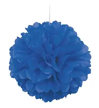 Dekorační závěsný pom pom královsky modrý, 40cm
