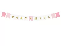 Závěsný baner "Baby girl" růžový