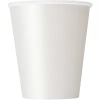 Kelímky papírové - bílé, 8ks