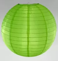 Lampion kulatý 30 cm zelený