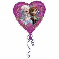Fóliový balónek srdce Frozen - Anna a Elsa 43 cm