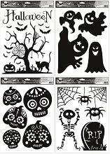 Halloweenská dekorace na okno 32 x 40 cm