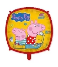 Fóliový balónek a závaží Čtverec - Prasátko Pepina 46cm