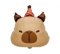 Foliovy balonek kapybara s čepičkou 48 cm